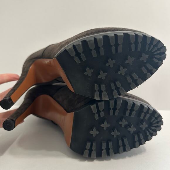 Seen on Beyonce Alaïa Grey Suede Platform Hiker Boots size EU 38 - Picture 9 of 16